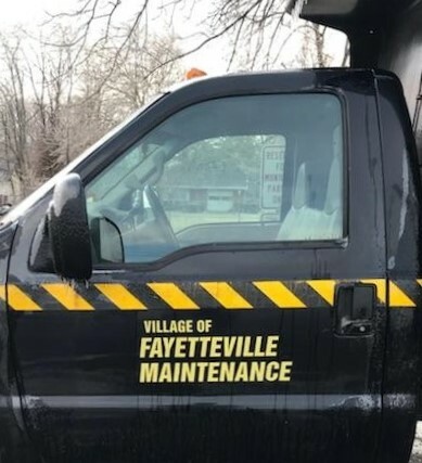 Village of Fayetteville Maintenance logo on truck